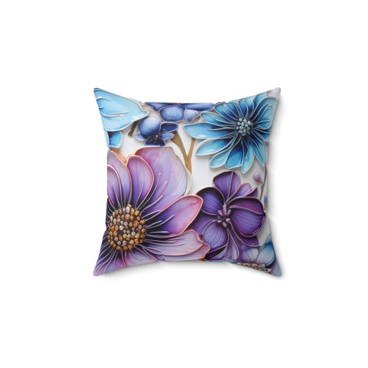 Topeka Flower Collection  # 1 - Square Pillow 14" x  14" / (35 x 35cm)