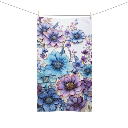 Topeka Flower Collection - Hand Towel (16″ × 28″) (40.64cm × 71.12cm)