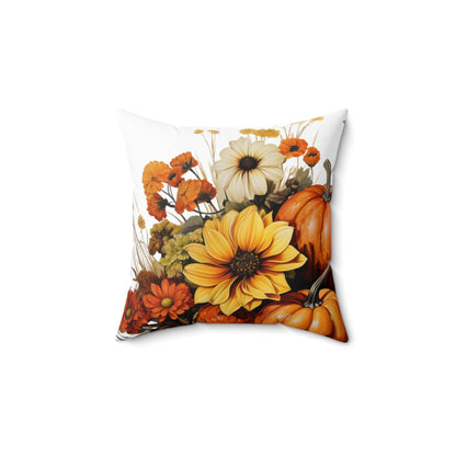 Welcome Autumn Collection #1 - Spun Polyester Square Pillow  - 14x14'' ( 35x35 cm)