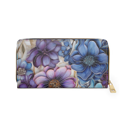 Topeka Flower Collection - Zipper Wallet (7.87" x 4.33") (20cm x 11cm)