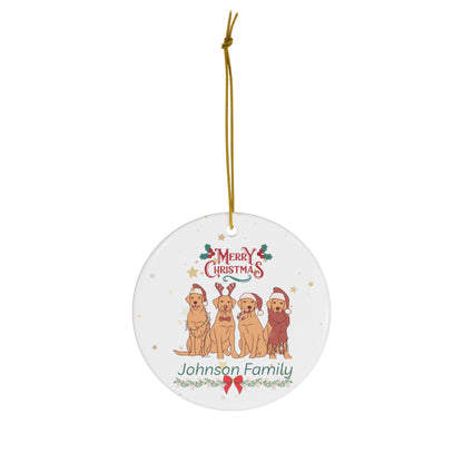 Merry Christmas - Dogs - Tree Ornament