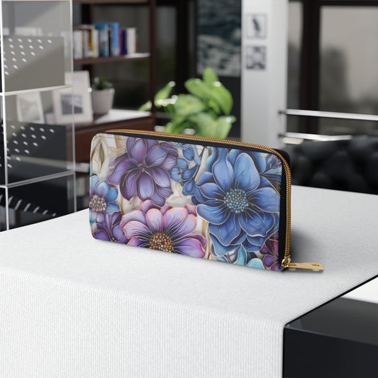 Topeka Flower Collection - Zipper Wallet (7.87" x 4.33") (20cm x 11cm)