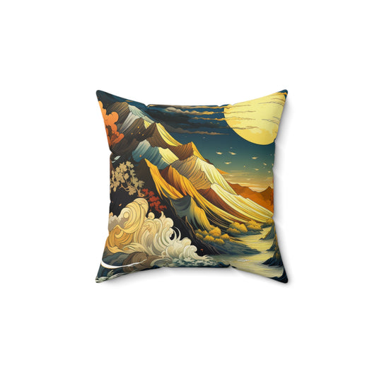 The Majestic Mountain Collection - Spun Polyester Square Pillow