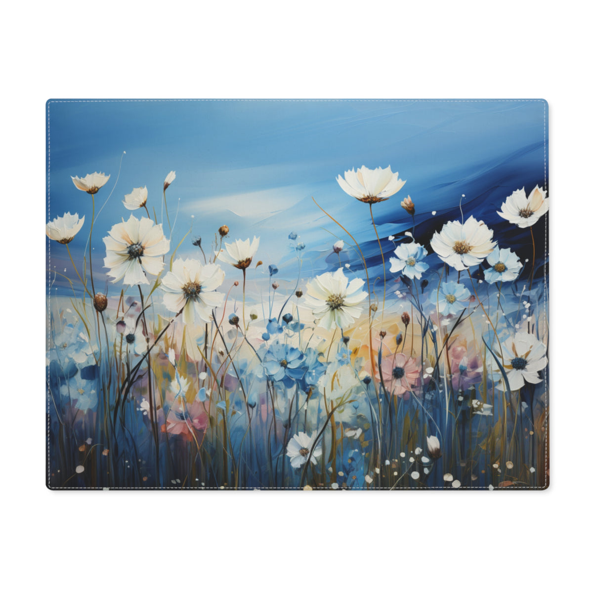 Blue Serenity Collection # 2 - Placemat - 18" × 14" (45.72cm x 35.56cm )