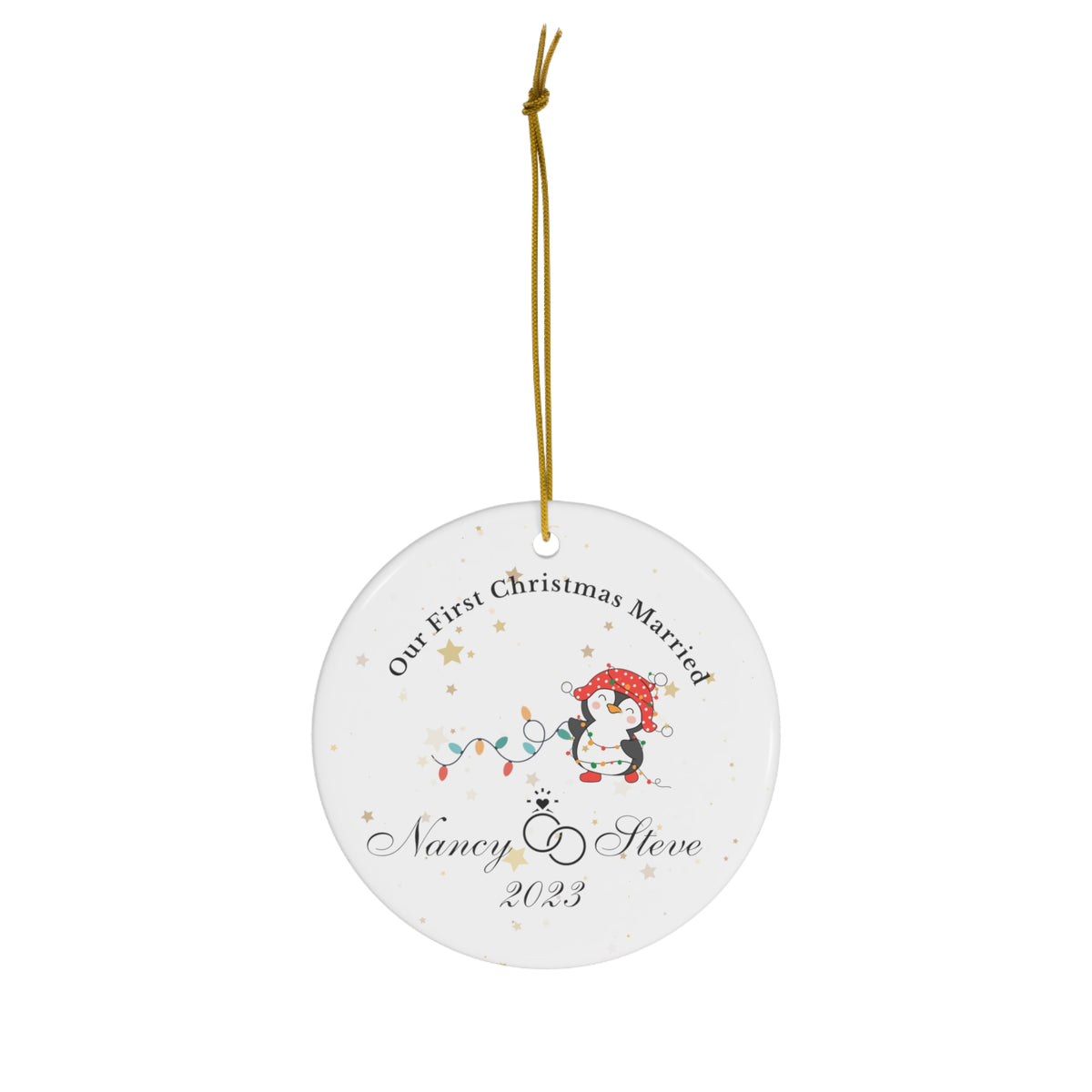 First Christmas Married - Penguin (A) - Tree Ornament