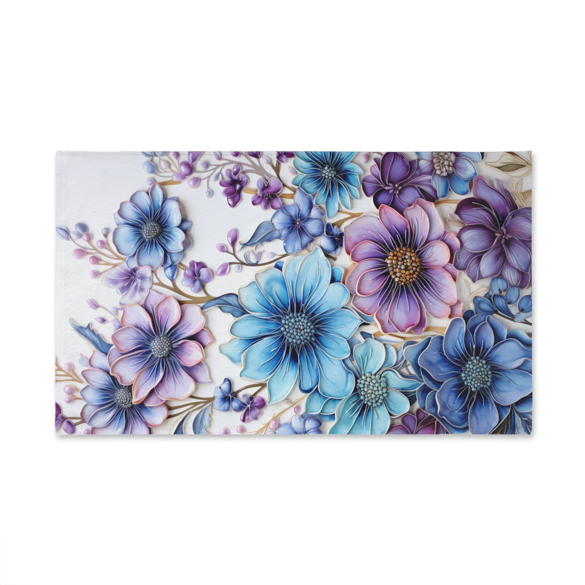 Topeka Flower Collection - Hand Towel (16″ × 28″) (40.64cm × 71.12cm)