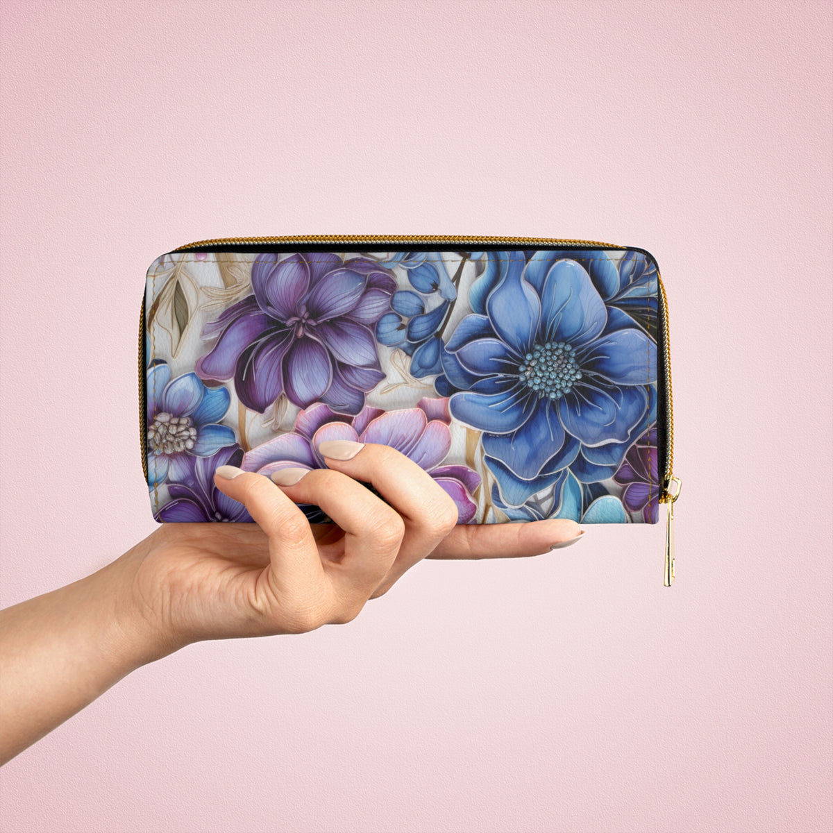 Topeka Flower Collection - Zipper Wallet (7.87" x 4.33") (20cm x 11cm)