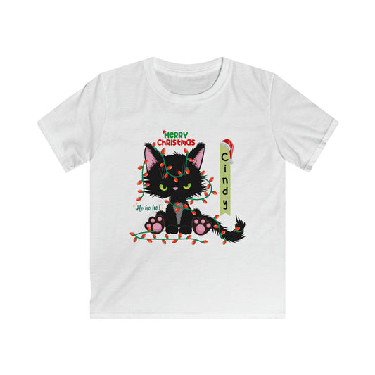 Cat T-Shirt, Personalized Cat Christmas T-Shirt, Cat Santa Hat, Shirt, Your Own Cat Shirt, Christmas Gift For Cat Lover,  Kids Shirt, Funny Christmas Shirt, Kids Christmas Shirt, Cute Christmas Shirt, Cat Shirt, Secret Santa, Pet Lovers, Cats